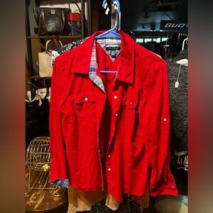 Tommy Hilfiger Red Polka Dot Shirt